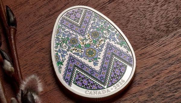 Музей писанки отримав срібну канадську монету у вигляді писанки.