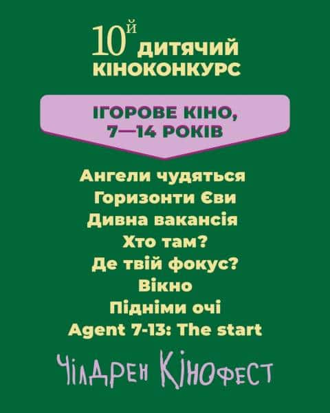 "Чілдрен Кінофест": названо фіналістів цьогорічного дитячого кінозмагання 5 "Чілдрен Кінофест": названо фіналістів цьогорічного дитячого кінозмагання 5