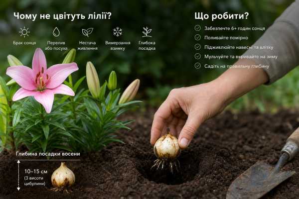 Причини, чому лілії не цвітуть, та що робити, поради досвідченого садівника