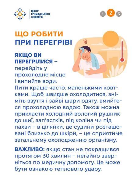 Як уберегтися від перегріву та теплового удару під час спеки - поради медиків 7 Як уберегтися від перегріву та теплового удару під час спеки - поради медиків 7