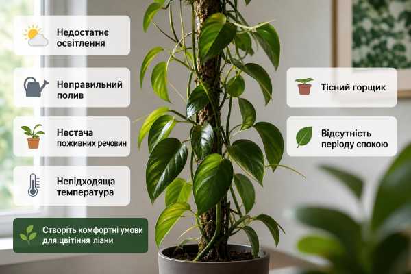 Чому ліана не цвіте: можливі причини та способи стимуляції цвітіння 7