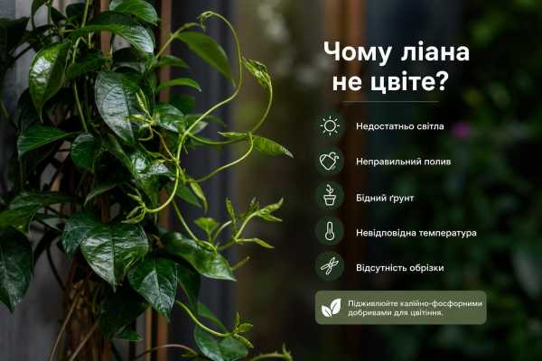 Чому ліана не цвіте: можливі причини та способи стимуляції цвітіння 9