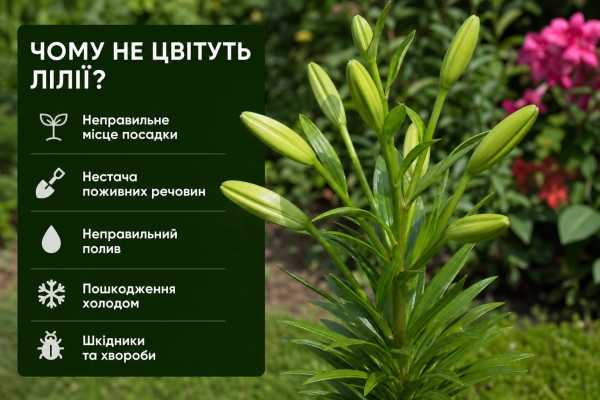Причини, чому лілії не цвітуть, та що робити, поради досвідченого садівника 8